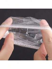 200pcs Disposable Ear Protectors Waterproof Ear Covers Plastic Shower Ear Protector Caps For Bathing Accessories Ear Cover Caps For Hair Dye Spa Salon,Waterproof Transparent Ear Pads, Designed To Fit The Contour Of The Ear, Stable And Not Fall Off, Suitable For Various Sizes Of Ears, Can Effectively Protect The Ears When Taking A Shower - Multicolor - View 5