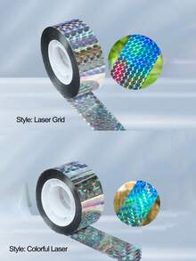 1 Roll Reflective Bird Repellent Tape, Colorful Reflective Bird Deterrent Tape, Effective Reflective Material For Driving Away Birds, Suitable For Outdoor Trees, Orchards, Gardens, Yards, Balconies And Other Locations - Multicolor - View 2