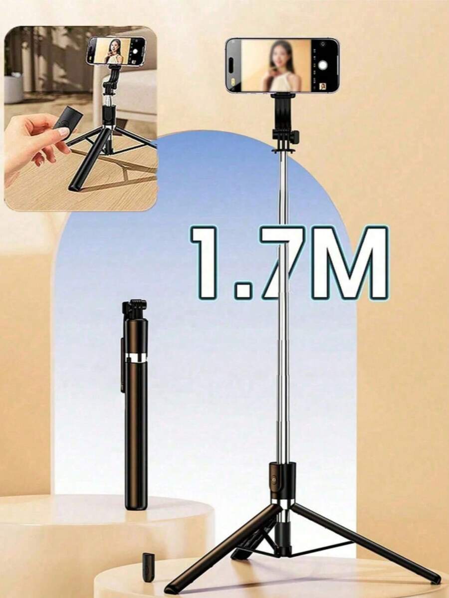Selfiestick & Tripod Head - Black - View 1