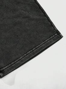 棉混纺运动裤，正面和背面有印花，直筒裤，适合所有季节，宽松男女通用休闲慢跑裤，适合街头服饰和运动