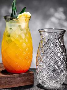 1 Pieza, Vaso de Cóctel de Piña, Vaso de Cristal, Vaso de Cristal Transparente Tallado de Forma Creativa, Vaso de Cóctel de Bar, Vaso de Bebida de Vidrio con Pajita, Taza de Café, Jugo y Leche Reutilizable de Alta Calidad - Perfecto para el Hogar, Oficina, Playa, Diversas Reuniones, Bares y Barcos, Copa de Champán, Vaso para Máquina de Helados, Día del Maestro, Halloween, Vuelta al Colegio, Regalos de Campamento de Verano, Artículos Esenciales para el Inicio del Curso Escolar