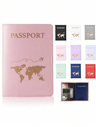 1pc Waterproof Multifunctional Travel Passport Holder, ID And Document Protector, Matte PU Material With Fixed Edge Design, Ideal For Cruise And International Travel, Passport Storage, Fashion Travel Accessory, Unisex (Multiple Colors Available)