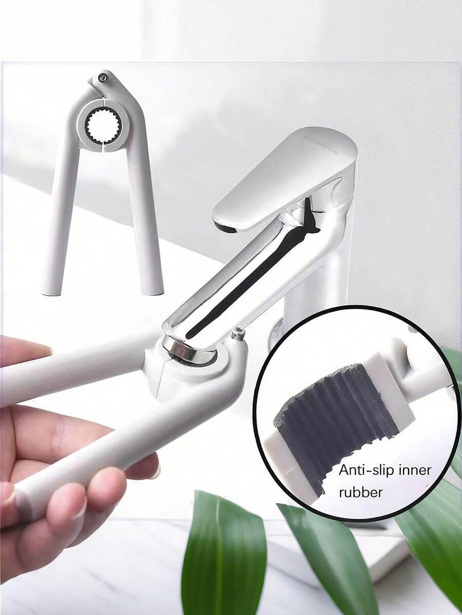 1 件装水龙头起泡器扳手，水龙头出水口扳手厨房面盆起泡器过滤网端口专用松动器拆卸工具神器坚固的螺纹连接，防滑橡胶握把，圆形手柄，防滑浴室松动工具用于水龙头安装和拆卸 - 彩色 - 查看 1