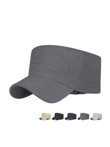 女士轻便平顶户外帽，防水透气太阳帽，休闲速干防紫外线帽，适合日常使用和旅行 - A - 查看 1