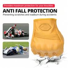 1Pc Winter Warmth Motorcycle Gloves Full Finger Touch Screen Motocross Riding Gloves Motorbike Men's And Women's Gloves Motorcycle Accessories Rider Gift - A - View 3