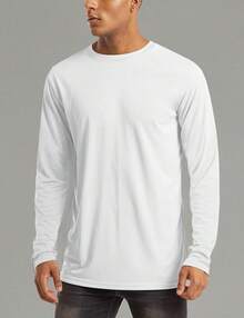 Men's Long Sleeve Shirts UPF 50+ UV Sun Protection Athletic Shirts For Hiking Running Workout Rash Guard-2025 - White - View 9
