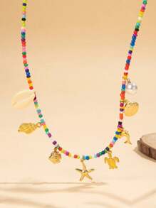 1 pieza Elegante collar de estilo bohemio para mujer, para usar en la playa o en el día a día, un regalo para novia, esposa, madre, familia y amigos