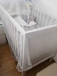 Simple Solid Color Dome Foldable Mosquito Net Mosquito Cover, Family Summer House Mosquito Net (Including Mosquito Net Only)