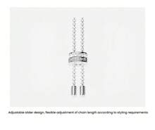 APM Monaco Necklace AC3350OX Three-Star Six-Pointed Star Necklace 925 Silver Light Luxury Clavicle Necklace For Girlfriend's Birthday Gift High-End Niche Design Valentine's Day Gift Silver White