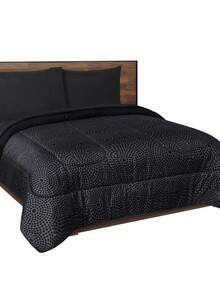 Home Elephant Edredón Set Matrimonial y King Size Microfibra Extra Suave con Sábanas Incluidas Varios Modelos - Negro - Ver 2