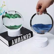 RAF A Captivating Sand Art USB Lamp With Adjustable LED Light, 3D Natural Landscape, Mobile Design, And Night Light Function.