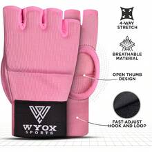 Vendas de Gel Boxeo, Guantes Interiores para Hombre y Mujer, Correa de muñeca de 80 cm, Soporte Acolchado para Nudillos, Vendas sin Dedos para Entrenamiento de MMA - VERDE02 - Ver 11