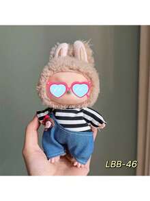 [Outfit Only] 17cm Plush For Labubu Doll Removable Outfit Set, Suitable For 1st And 2nd Generation Labobo, Sitting Party (Outfit Only, No Shoes) - Multicolor - View 10