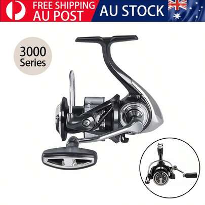 3000 Series Saltwater & Freshwater Spinning Fishing Reel - 15kg Drag, 5.2:1 Gear Ratio, Ambidextrous Design, 3+1 Bearings, Stainless Steel Construction, Ergonomic Handle - Ideal For Bass, Tuna, Marlin