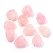 10颗/包贝壳粉仿珊瑚茉莉花蕾散珠7X9mm粉玉兰花手工手链耳环念珠DIY珠宝用品 - 花苞散珠 - 查看 20