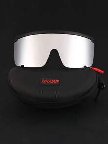 POLASUP 1 set de gafas reflectantes plateadas de ciencia ficción extragrandes para parabrisas de moto, gafas de moda para hombre y mujer, estilo steampunk punk, estampado de leopardo Y2K, sin montura, tintadas, gafas de moda clásicas vintage, estilo retro, lujosas, montura grande, montura media cuadrada ovalada de metal, ideales para conducir, pescar, acampar, andar en bicicleta, senderismo y correr. Gafas decorativas. - Multicolor - Ver 7