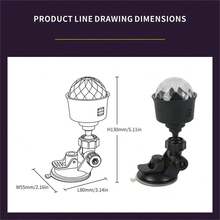 NetHong Mini LED Stage Disco Light USB Powered Projector Light RGB Night Light Auto Rotate For Car KTV Lamp Christmas Party Decoration - Black - View 10