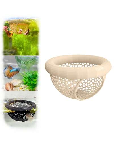 鱼休憩室水族箱配件浮动鱼休憩室，鱼儿藏身处浮动隧道，水族箱洞穴装饰休息鱼缸装饰，小型鱼缸鱼虾休息栖息地，室内水族箱宠物用品