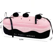 1 件新款可爱樱桃蛋糕毛绒铅笔盒，ins少女心大容量化妆包，学生文具铅笔收纳袋 - 彩色 - 查看 12