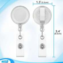 1pc Transparent Waterproof Soft Plastic Card Holder With Retractable Badge Reel, Adjustable Badge Reel Clip, Credit Card Protector Suitable For Nurses, Doctors, Teachers, Office Staff, School Supplies, Back To School - Clear - View 5