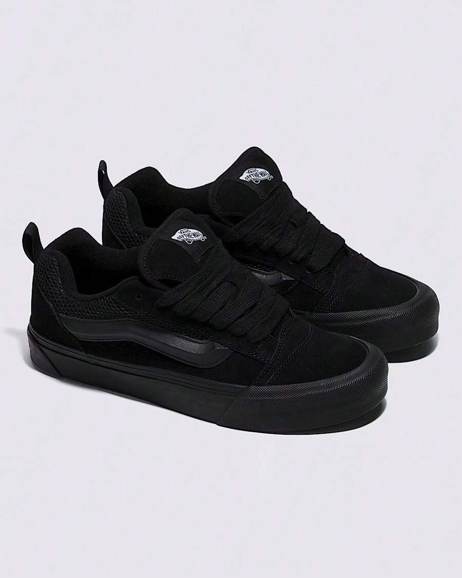 Vans Knu Skool 休閒運動鞋 黑色/黑色 男女通用鞋 - 黑色 - 查看 1