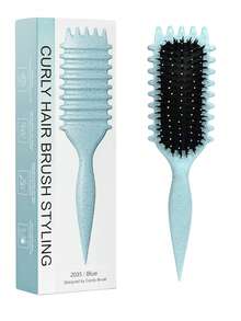 1 pieza Peine, hecho de tallos de nailon y trigo sarraceno, es un regalo perfecto para el Día de San Valentín. Presenta una función de masaje y se puede usar tanto en cabello seco como húmedo para desenredar y alisar el cabello sin nudos. Compacto y conveniente, fácil de transportar, Set de peines - Multicolor - Ver 8