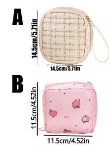 1pc Travel Sanitary Pad Storage Bag, Household Sanitary Pad Storage Bag, Back To School Student Sanitary Pad Storage Bag, Large Capacity Sanitary Pad Student Storage Pouch, Mini Sanitary Pad Storage Bag, Sanitary Pad Storage Box Organizer, Women's Menstrual Products, Sanitary Pad Storage Bag, Portable Sanitary Napkins And Cosmetics Lipstick Bag, School Supplies, Student Supplies, Office Supplies, Home Supplies, Travel Supplies, Travel Camping Outdoor Hiking Menstrual Products - Multicolor - View 11