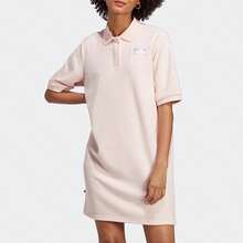 Adidas 女士休闲印花短袖连衣裙，IP3754 - 粉色 - 查看 2