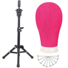 22INCH Wig Head Mannequin Head With Wig Stand ,Manikin Canvas Head For Wigs Making Display