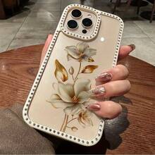 Funda para teléfono 1PC Teléfono Bling de Doble Cara, Parte Trasera Dura Suave a Prueba de Golpes, Multicapa, TPU + PC, Compatible con 16/15/14/13/12/11 Pro/Plus - Blanco - Ver 1