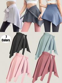 2 chiếc/1 chiếc - Khăn choàng chống nắng mềm mại khô nhanh cho nữ, thắt lưng, khăn quàng cổ, váy liền thân thể thao, chống chói và khó coi, váy liền thân che mông và giúp bạn trông thon gọn hơn, quần áo tập yoga thể dục, váy quấn hông cho nữ, khăn choàng buộc dây tập yoga thể dục, váy ngắn chống chói che hông khi chạy bộ, váy quấn ngoài, - Nhiều màu - Xem 1