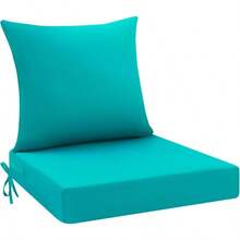 Outdoor Cushions For Patio Furniture Outdoor Seat Cushion Waterproof Hampton Bay Deep Seat Replacement Couch Chair Cushions For Garden Lawn Backyard Deck 24 X 24 Peacock Blue - 孔雀藍 - 查看 2