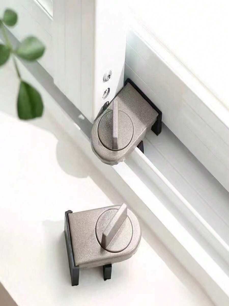Aluminum Alloy Screen Window Fixed Buckle, Living Room Sliding Door Lock, Protection Sliding Door Limiter - Multicolor - View 1