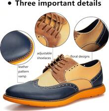 Men's Oxford Shoes Dress Shoes Men's Lightweight Lace-Up Fashion Shoes-20256688 - 黑色-04 - 查看 5