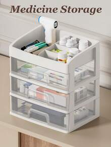 Makeup Organizer, Make Up Storage Drawers, Plastic Bathroom Counter Organizer Clear Makeup Organizers For Vanity, Great For Kitchen Cabinets, Bathroom, Home Organization And Storage, Easy Storage For Lipstick, Medicine, Nail Supplies, Dorm Room Essentials, Cabinet Drawers Bins, Makeup Storage Countertop For Bedroom, Living Room, Bathroom, Back To School, Drawer Organizer Bathroom Organizer, Bathroom Storage Dresser Organizer Hair Accessories Organizer Sunglasses Organizer Jewelry Box Vanity Organiser Vanity Accessories Perfume Organizer Nail Stickers Storage Bathroom Accessories School Essentials Travel Essentials College Organization And Storage Bathroom Decor Room Decor - 白色 - 查看 3