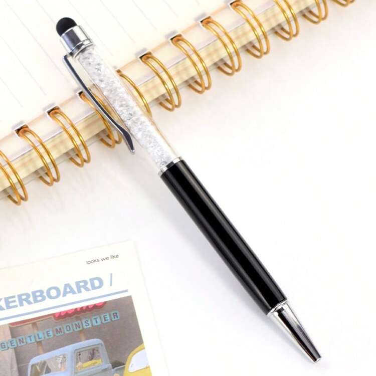 1pc Personalized Crystal Ballpoint Pen, Engraved Text, Touch Screen Tip, Multiple Colors, Refillable, Custom Gift For Teachers, Mothers, Graduation, Wedding, Anniversary, Halloween, Christmas, Back To School - A - View 17