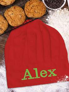 定制个性化厨师帽、定制印花厨师帽、厨师礼品、烧烤厨师帽、餐厅礼品、烹饪礼品、烘焙帽、成人可调节松紧带厨师帽、成人可调节松紧带厨师帽套装、度假风情 - 彩色 - 查看 5