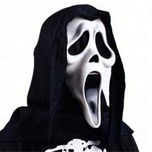 1 Stück Halloween Maske, schwarzes Kopftuch Totenkopf, Horror Make-up Maske, Latex Maske für Rollenspiele, Halloween Kostüm, Halloween Zubehör Bühnenperformance Requisiten, Maske, Rollenspiel Maske