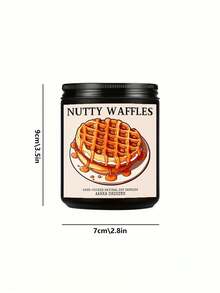 1 件香薰蜡烛、罐装蜡烛、坚果华夫饼香薰大豆蜡烛、山核桃香薰蜡烛、华夫饼、美食礼品、烘焙香氛、甜点蜡烛、露营礼品、户外爱好者、蜡烛、礼品、家居装饰