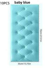 10 件防撞床头板软垫 3D 墙贴自粘泡沫墙贴儿童房榻榻米垫墙面装饰房间装饰墙纸个性贴纸