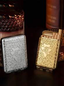 1 Stück vintage Zigarettenetui, geeignet für den täglichen Gebrauch, kreative tragbare Zigarettenbox für Männer, Vapes, Raucher Zubehör