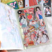 20 张 PET 粘性装饰贴纸书本透明创意 DIY 贴纸用于剪贴簿装饰垃圾日记用品贴纸，用于学校用品，返校 - 彩色 - 查看 5