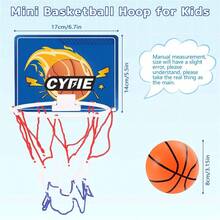 CYFIE Mini Basketball Hoop For Toddler Kids, Indoor Suction Cup Basketball Hoop With 3 Balls For Bath, Bedroom, Office Door, Fun Sports Toy For Boys Girls - Blue Basketball Hoop - View 3