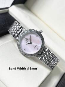 PABLO RAEZ 1pc Lady Watch Pink Jewelry Accessories Women Wristwatch Vintage Charming Original Brand New Fashion AAA Stainless Steel Bracelets Chain Luxury Silver Color Non Tarnish Party Girls Casual CD Dress Watch Metal Steel Heavy Strap 50M Water Resistant Simple Casual Clock Female Elegant Rhinestone Quartz Watch - one-size - View 9