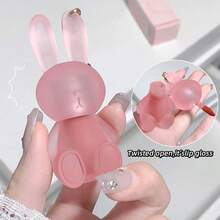 1 件可爱熊和兔子毛茸茸润唇膏钥匙扣，哑光光泽唇彩，适合日常使用 - 彩色 - 查看 10