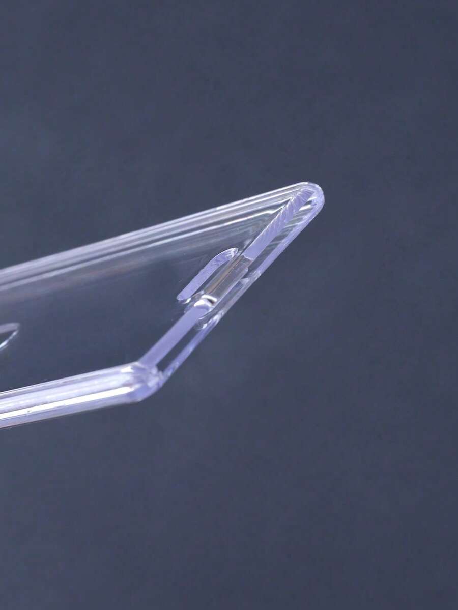 横向亚克力透明卡夹，亚克力卡盒，透明身份证卡夹，加固卡夹，塑料卡片保护套，立式办公用品。卡夹设计有拇指槽，方便滑动取出卡片，非常适合需要频繁打开卡夹的人士。您可以方便地使用此卡夹。适用于学校用品，返校 - 無色 - 查看 1