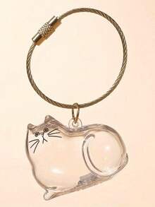 1/3 件可爱透明卡通猫形吊坠，装饰纪念吊坠，用于收集宠物猫/狗毛发 - 彩色 - 查看 14