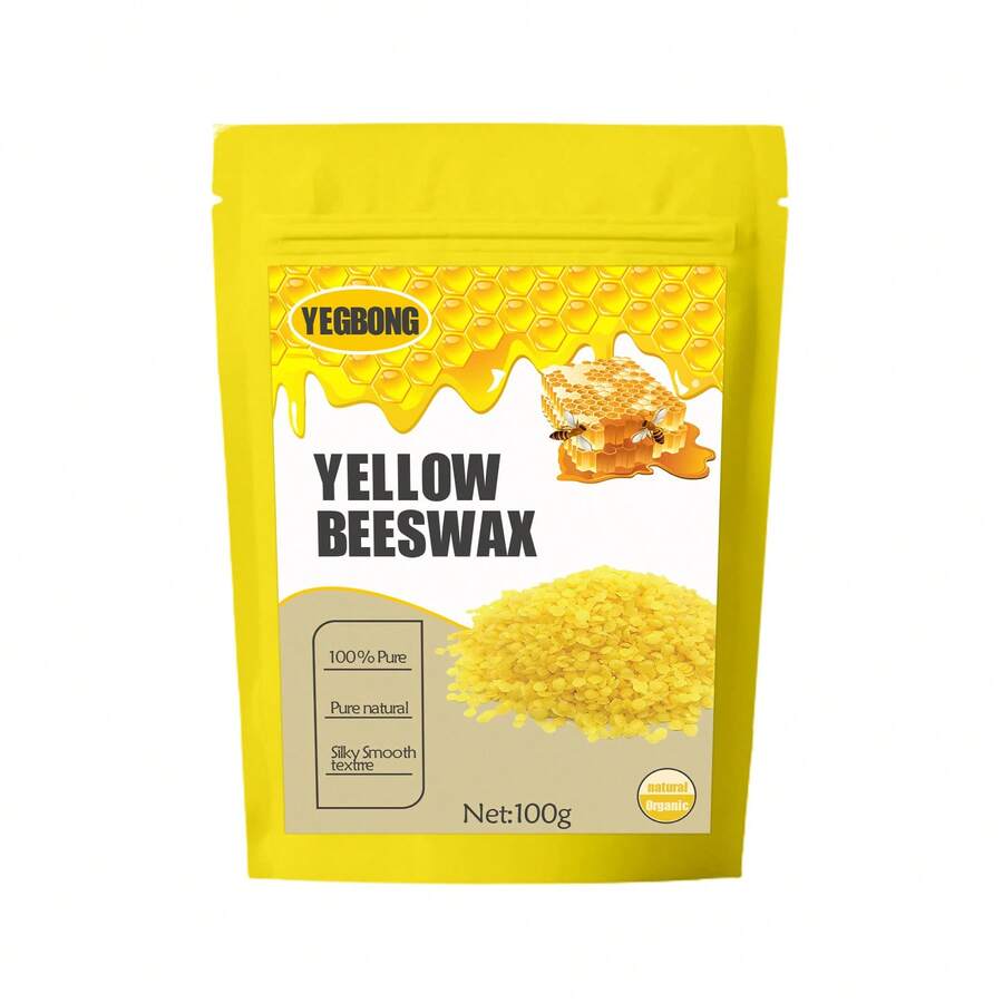 [Arrive In Three Days] 1/2/3 Pack Yegbong Natural Beeswax Particles Multi-Purpose Cosmetics DIY Skin Care Lip Candle - Yellow 100g - View 1