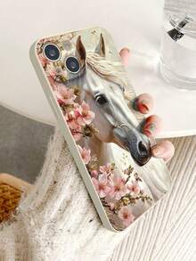 غطاء هاتف واقي مثقب بطبعات حيوانية وزهرية وخيول، متوافق مع أجهزة 16/11/16pro/16plus/16promax/16e/15Promax/13/14/12/XS/XR/7G/8P، وأجهزة Galaxy S25/S25PLUS/S25 Ultra/A16/A36/A26/A56/A50/A12/A32 مقاوم للماء والصدمات ومقاوم للخدش - متعدد الألوان - مشاهدة 4