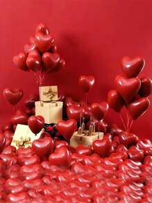 100 piezas/20 piezas/10 piezas Decoración del Día de San Valentín, Globos con forma de corazón. Decoración para confesión del Día de San Valentín, cumpleaños, boda, apta para el Día de San Valentín, cumpleaños, bodas, aniversarios, fiestas y decoración del hogar